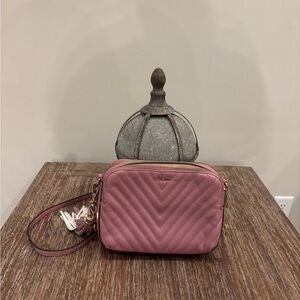 Chic Pink Quilted Crossbody Bag